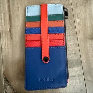 Soruka Colorful Card Wallet Rainbow Thin Compact